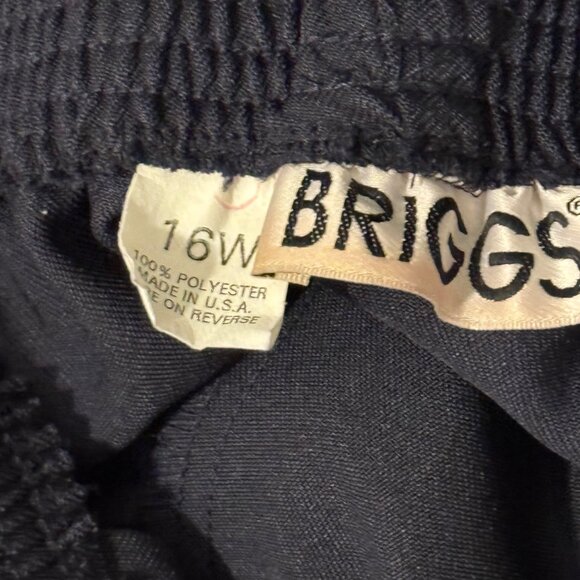 Briggs Womens Stretch Pants 16W Easycare Washable Navy Blue pants. NWT - Picture 3 of 12